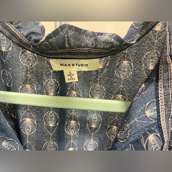 Max Studio navy and white maxi dress - Picture 2 of 3